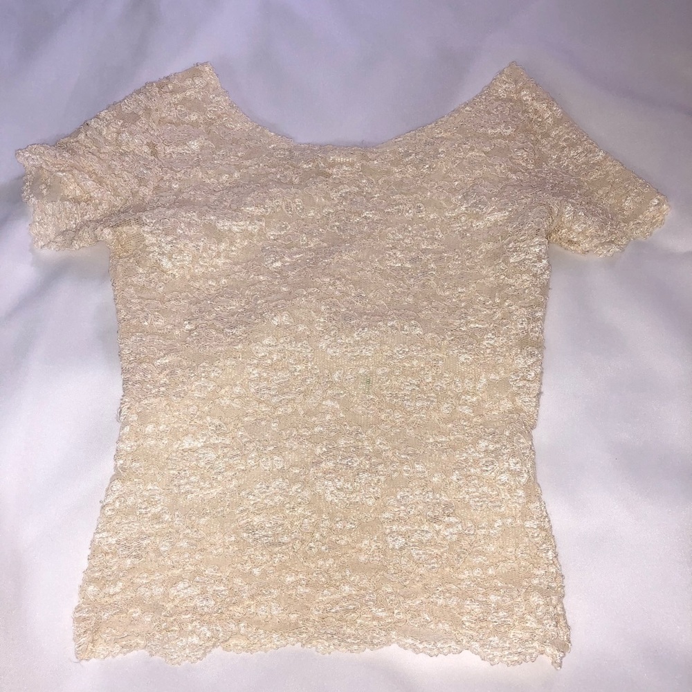 Victoria’s Secret vintage off white lace blouse S